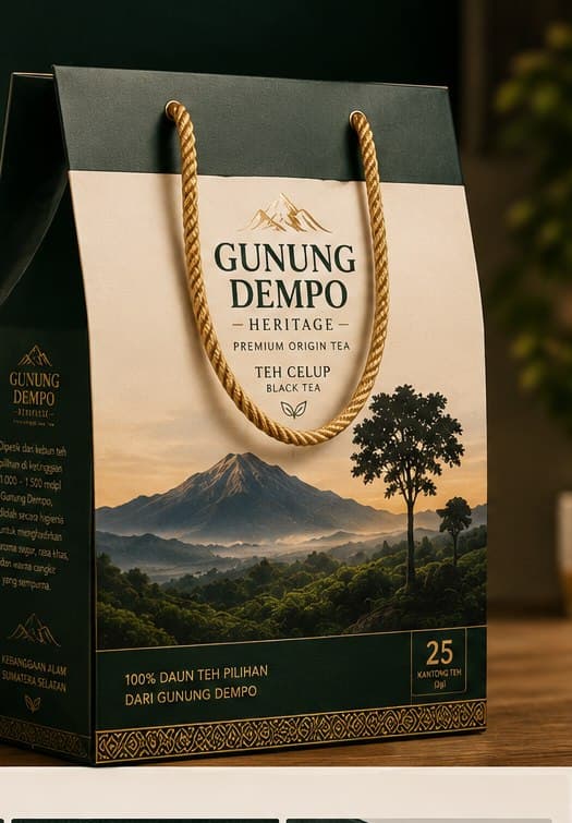 Paper bag premium Dempo Heritage — oleh-oleh khas Sumatera Selatan